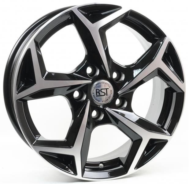 Диски RST R066 6.5 х 16 5*114,3 Et: 44 Dia: 67.1 черный с проточкой глянцевый