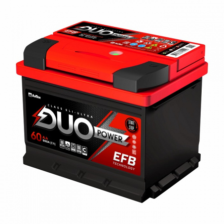 Аккумулятор DUO POWER EFB 6ст-60 Ач, о.п.