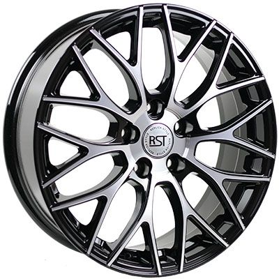 Диски RST R137 7 х 17 5*114,3 Et: 35 Dia: 60.1 черный с проточкой глянцевый
