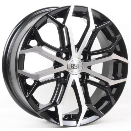 Диски RST R126 6 х 16 4*100 Et: 50 Dia: 60.1 черный с проточкой глянцевый