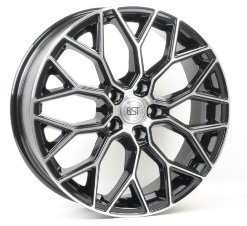 Диски RST R198 6.5 х 18 5*114,3 Et: 37 Dia: 66.5 черный с проточкой глянцевый