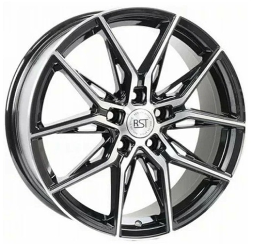 Диски RST R218 7.5 х 18 5*114,3 Et: 45 Dia: 67.1 черный с проточкой глянцевый