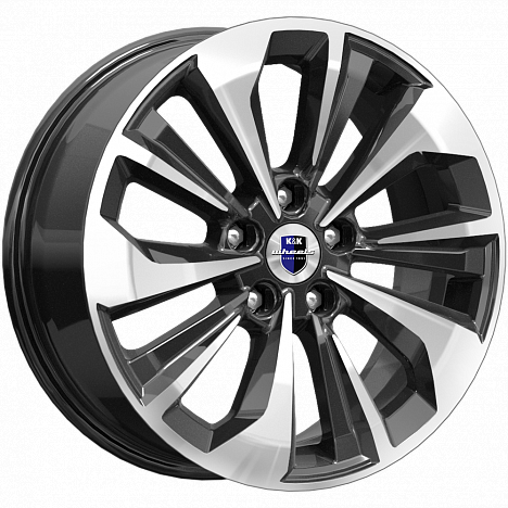 Диски K&K Авиор 7 х 17 5*114,3 Et: 35 Dia: 60.1 черный с проточкой глянцевый