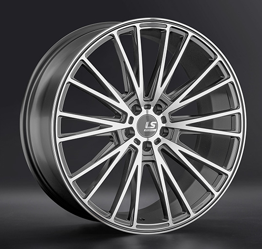 Диски LS wheels FlowForming RC60 9 х 21 5*120 Et: 25 Dia: 72.6 серый с полировкой