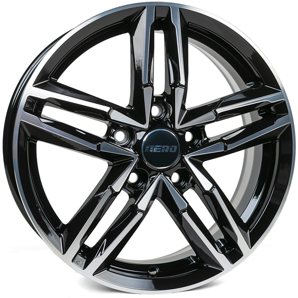 Диски AERO V2184 6 х 16 5*114,3 Et: 43 Dia: 67.1 черный с проточкой глянцевый