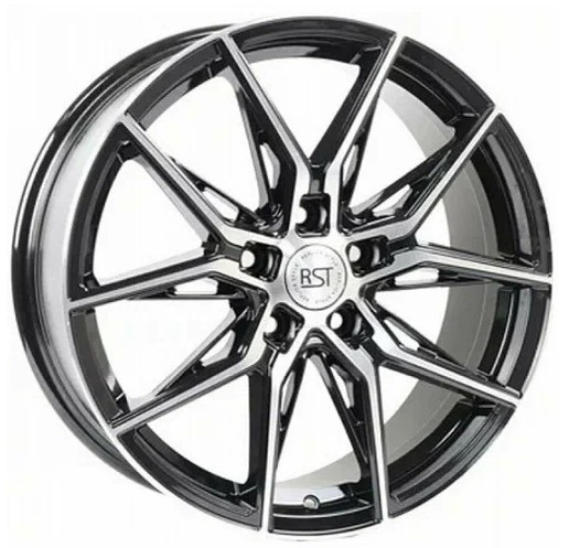 Диски RST R218 7.5 х 18 5*108 Et: 47 Dia: 60.1 черный с проточкой глянцевый