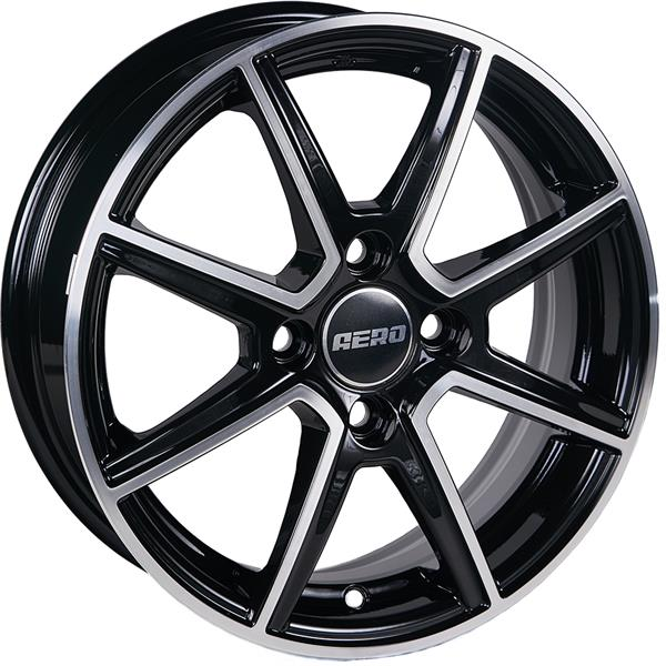 Диски AERO V2101 5.5 х 14 4*100 Et: 43 Dia: 60.1 черный с проточкой глянцевый