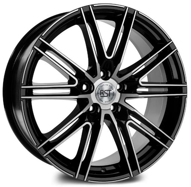 Диски RST R168 8 х 18 5*114,3 Et: 50 Dia: 60.1 черный с проточкой глянцевый