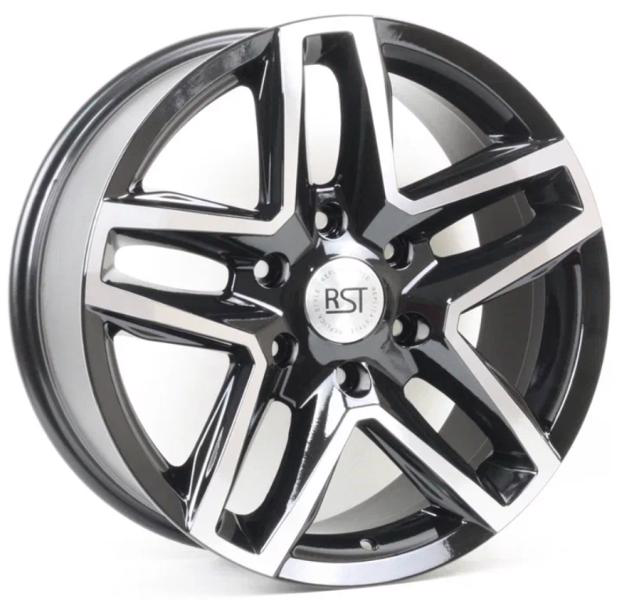 Диски RST R238 8 х 18 6*139,7 Et: 42 Dia: 100.1 черный с проточкой глянцевый