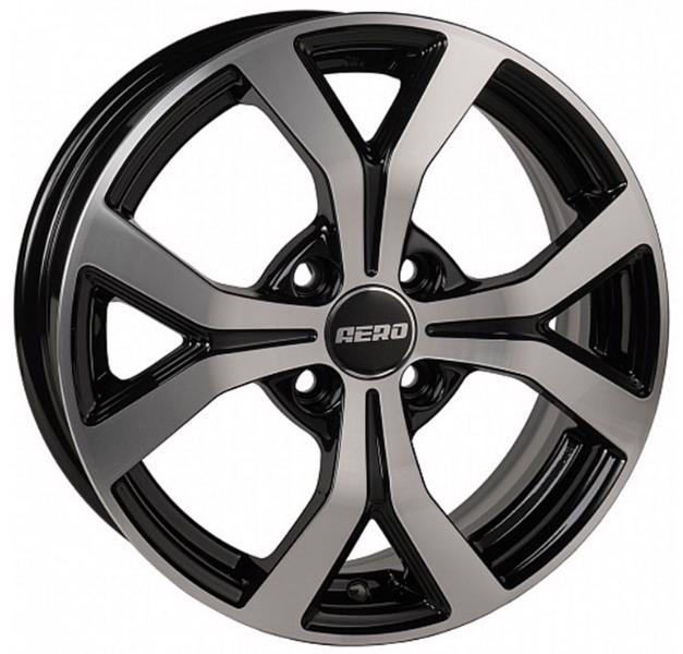 Диски AERO V2147 6 х 15 4*100 Et: 45 Dia: 54.1 черный с проточкой глянцевый