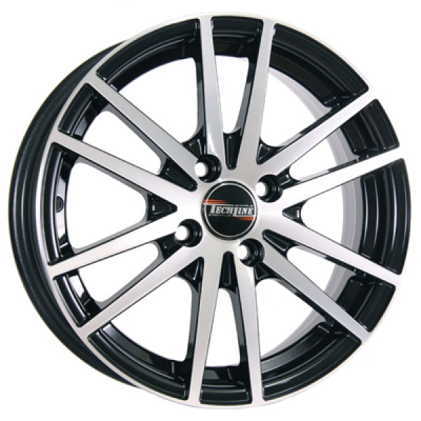 Диски Tech Line 535 6 х 15 5*114,3 Et: 45 Dia: 67.1 черный с проточкой глянцевый
