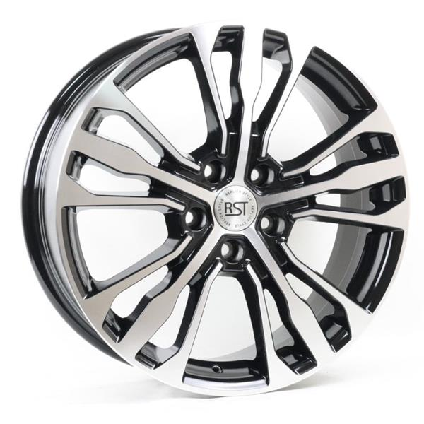 Диски RST R188 7 х 18 5*114,3 Et: 45 Dia: 54.1 черный с проточкой глянцевый