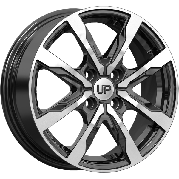 Диски Wheels UP Up122 6 х 15 4*98 Et: 35 Dia: 58.5 черный с проточкой глянцевый