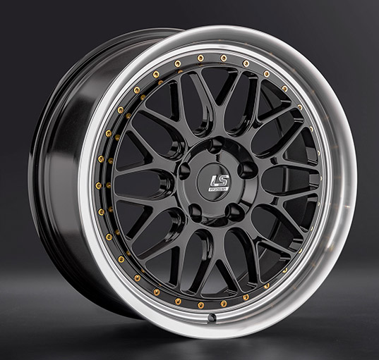 Диски LS wheels FlowForming RC65 8.5 х 18 5*112 Et: 30 Dia: 66.6 черный с полированным ободом