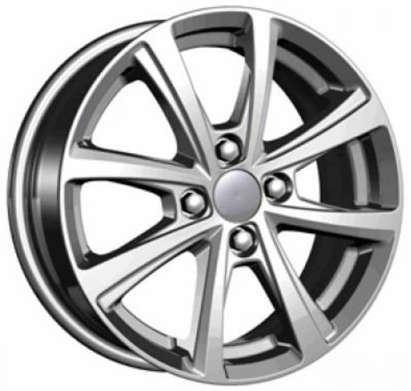 Диски Carwel Акуш 6 х 15 4*100 Et: 45 Dia: 56.6 серебро с полированным ободом