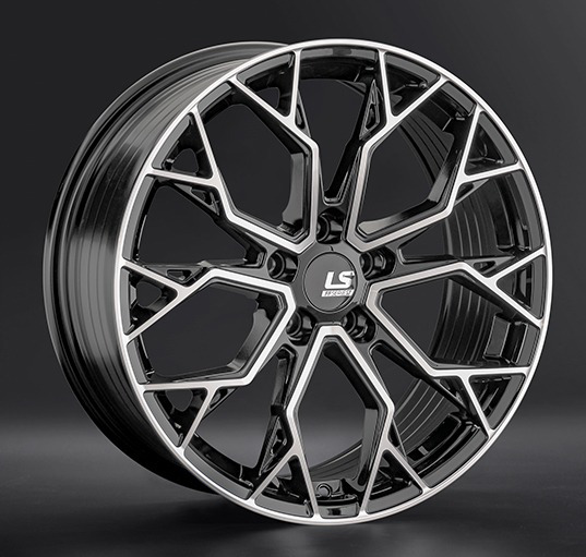 Диски LS wheels FlowForming RC61 9 х 21 5*108 Et: 38.5 Dia: 63.4 черный полностью полированный