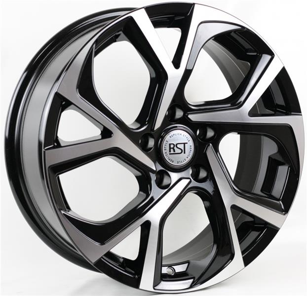 Диски RST R087  6.5 х 17 5*114,3 Et: 45 Dia: 67.1 черный с проточкой глянцевый