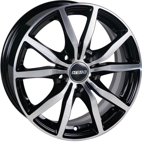 Диски AERO V2057 6.5 х 15 5*100 Et: 38 Dia: 57.1 черный с проточкой глянцевый