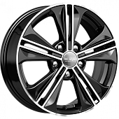 Диски K&K КС778 6 х 16 5*112 Et: 48 Dia: 57.1 черный с проточкой глянцевый