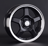 Диски LS wheels LS 816 6 х 14 4*98 Et: 38 Dia: 58.6 черный с полированным ободом