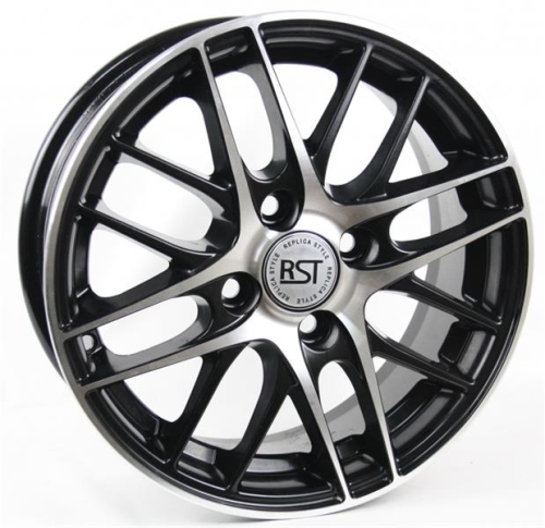 Диски RST R004 5.5 х 14 4*98 Et: 35 Dia: 58.6 черный с проточкой глянцевый