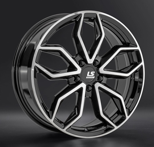 Диски LS wheels FlowForming RC104 7.5 х 18 5*112 Et: 40 Dia: 66.6 черный полностью полированный