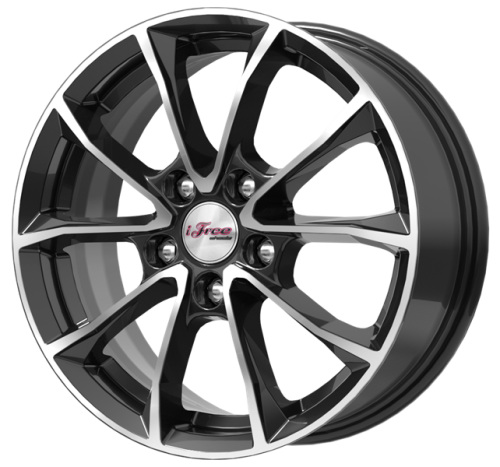 Диски iFree Джет 6.5 х 16 5*108 Et: 50 Dia: 63.3 черный с проточкой глянцевый