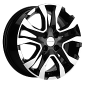 Диски VENTI 1503 6 х 15 4*98 Et: 35 Dia: 58.6 черный с проточкой глянцевый